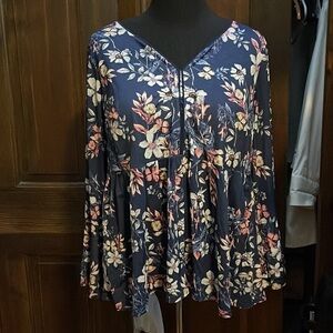 Style & Co floral blouse